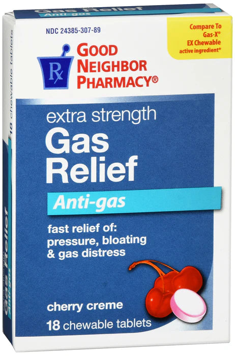 Good Neighbor Pharmacy Extra Strength Gas Relief Cherry Creme Chewable (18 tablets)