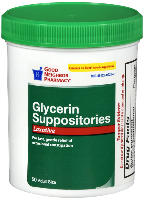 Good Neighbor Pharmacy Glycerin Suppositories Laxative (50 adult size)