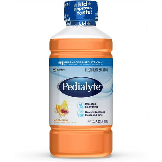 Pedialyte Electrolyte Solution, Hydration Drink, Mixed Fruit (33.8oz)