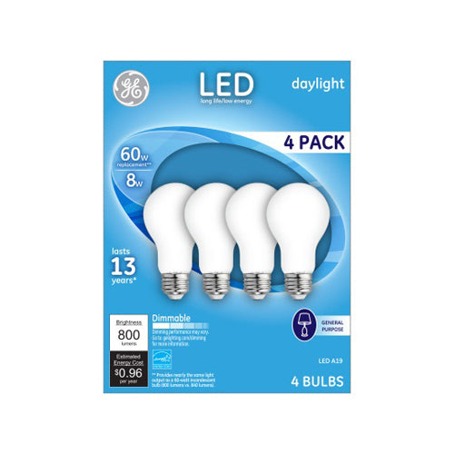 GE LED 8-Watt Lightbulbs 4 Pack