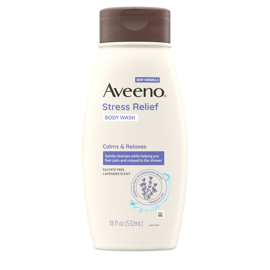 Aveeno Stress Relief Body Wash Lavender Scent 18fl oz