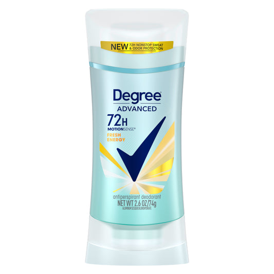 Degree, Advanced, 72H MotionSense, Antiperspirant Deodorant, Fresh Energy 2.6oz