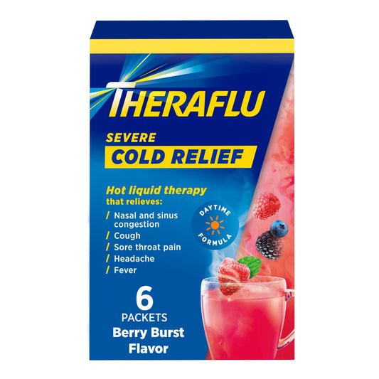 Theraflu Severe Cold Relief Daytime Berry Burst Flavor (6 packets)