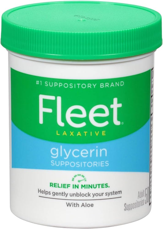 Fleet Laxative Glycerin Suppositories (50 adult size)