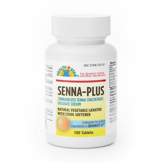 Gericare Health Star Senna-Plus Natural Vegetable Laxative w/ Stool Softener 100 tablets