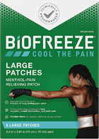 Biofreeze Cool the Pain Large Patches Menthol-Pain Relieving Patch 5ct