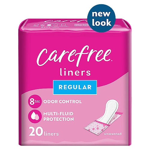 Carefree Acti-Fresh Regular Daily Liners Unscented 20ct