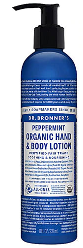 Dr. Bronner's Peppermint Organic Hand & Body Lotion 8fl oz