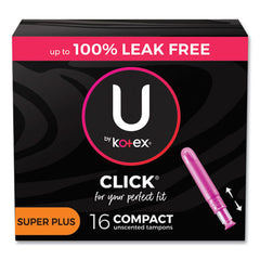 U by Kotex Click w/ ComfortFlex Super Plus Compact Unscented Tampons 16ct