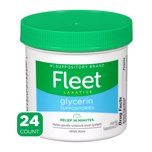 Fleet Laxative Glycerin Suppositories (24 adult size)