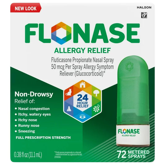 Flonase Allergy Relief 24 Hour Non-Drowsy Metered Nasal Spray, 72 Sprays 0.38fl oz