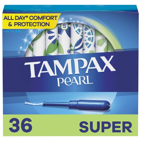 Tampax Pearl Tampons Super Absorbency Unscented 36ct