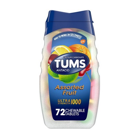 Tums Ultra Strength Assorted Fruit 72 chewable tablets
