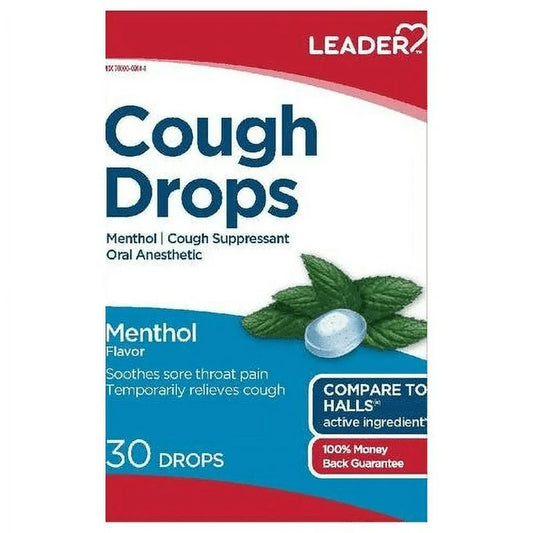 Leader Cough Drops Menthol 30 drops