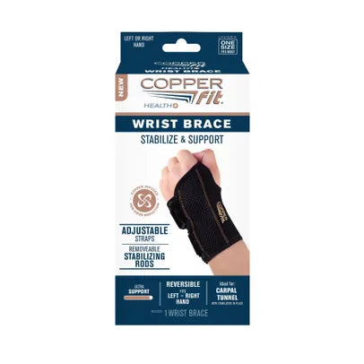 Copper Fit Wrist Brace Stabilize & Support One Size Fits Most – Franklin  Square Pharmacy