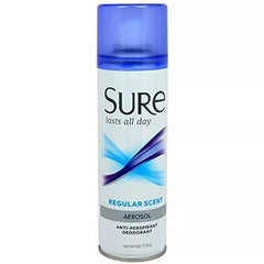 Sure Aersol Anti-Perspirant Deodorant Regular Scent 6oz