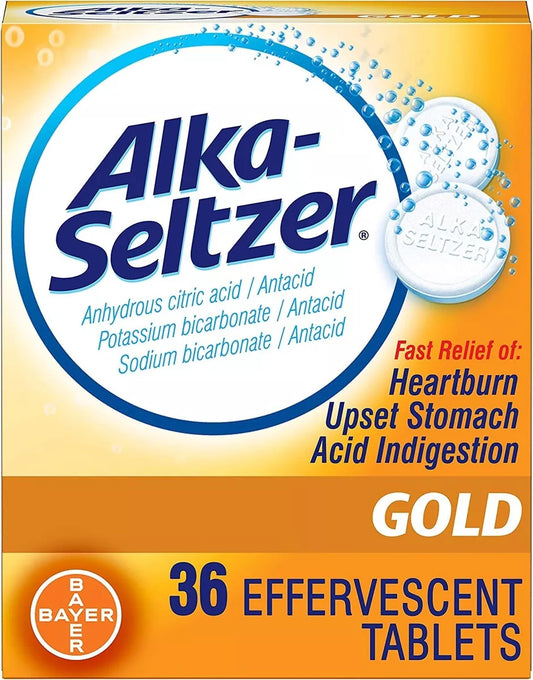Alka-Seltzer Gold 36 Effervescent Tablets