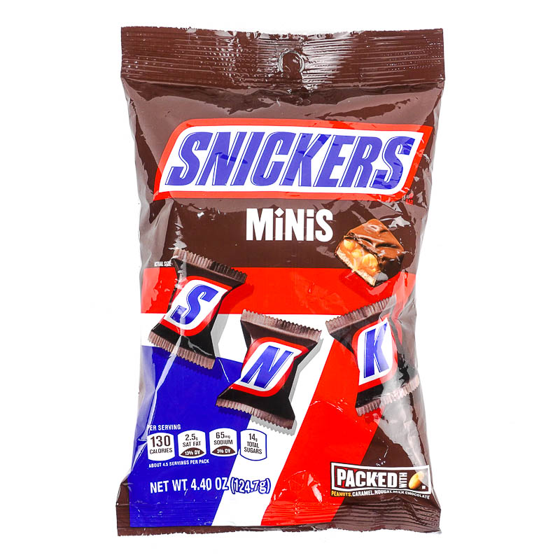 Calories in 13 mini(s) of Snickers - Mini.