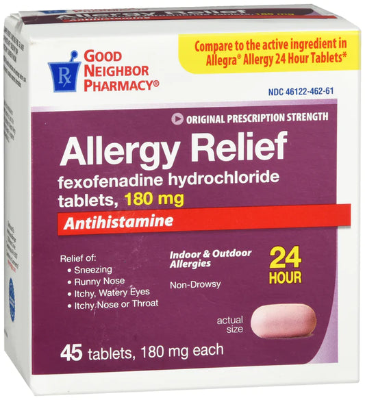 Good Neighbor Pharmacy Allergy Relief 180mg 24Hour (45 Tablets)