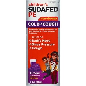 Children's Sudafed PE Cold + Flu Grape Flavor 4fl oz
