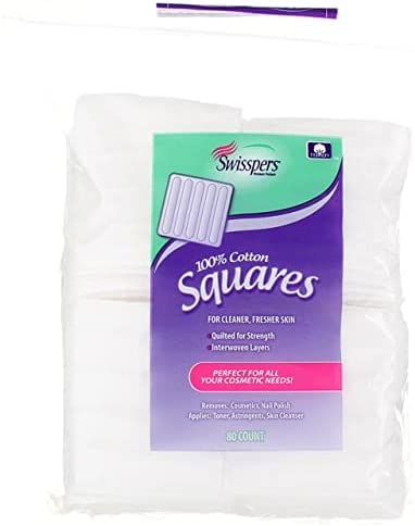 Swisspers Cotton Squares, 80 Count