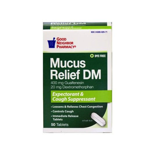 Good Neighbor Pharmacy Mucus Relief DM Expectorant & Cough Suppressant 50 Tablets