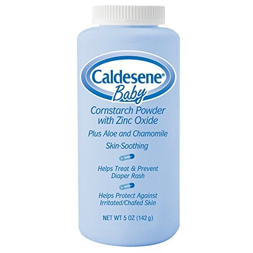 Caldesene Baby Cornstarch Powder With Zinc Oxide To Prevent Diaper Rash - 5 Oz