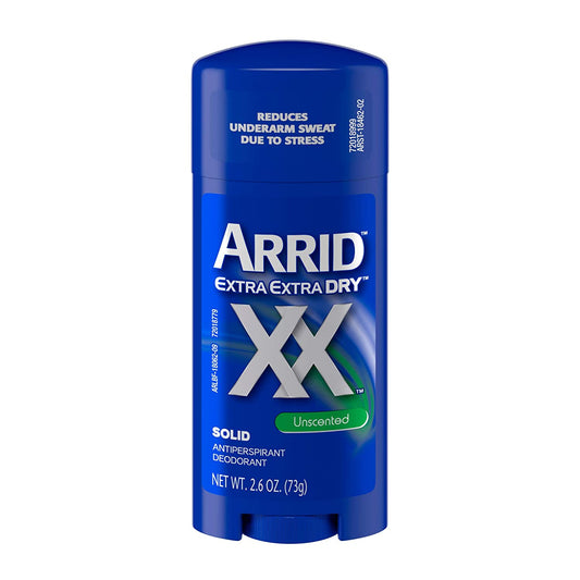 Arrid XX Anti-Perspirant Deodorant Solid Unscented, 2.6 Ounce