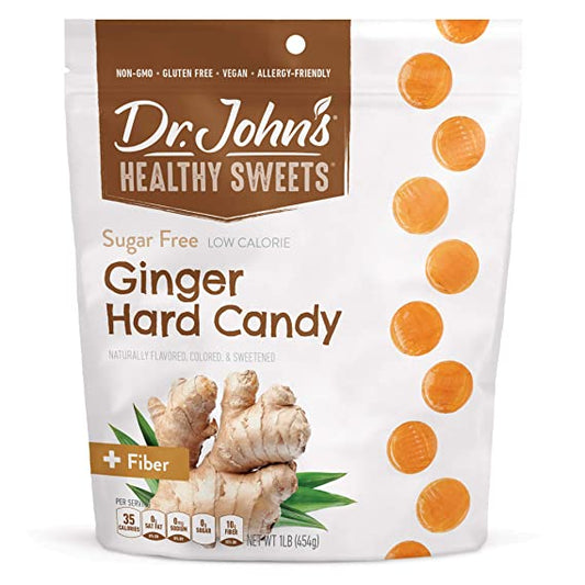 Dr. John's Healthy Sweets Sugar Free Ginger Hard Candy 3.85oz