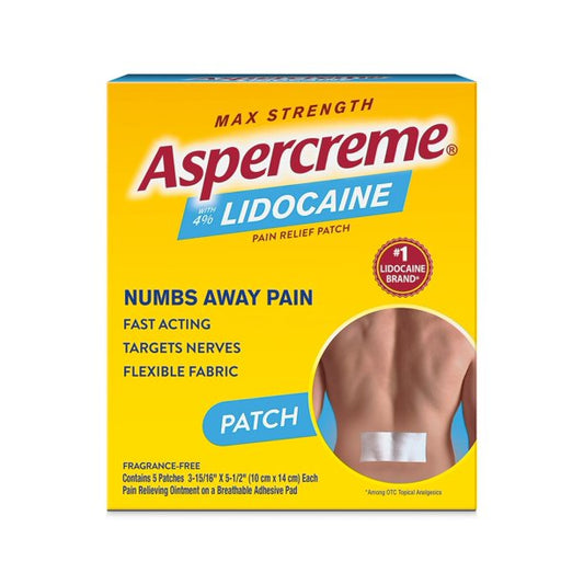 Aspercreme 4% Lidocaine Pain Relief Patches 5ct