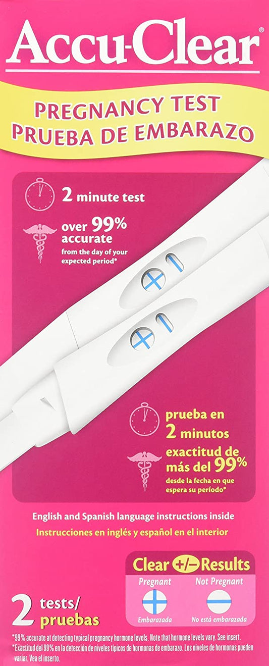 Accu-Clear Pregnancy Test 2ct