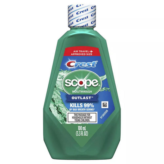 Crest Scope Outlast Mouthwash Fresh Mint 3.3fl oz (travel size)
