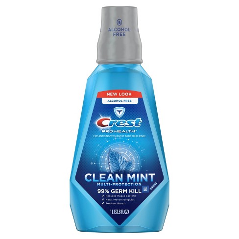 Crest Pro-Health Clean Mint Multi-Protection Alcohol Free Mouthwash 33.8fl oz