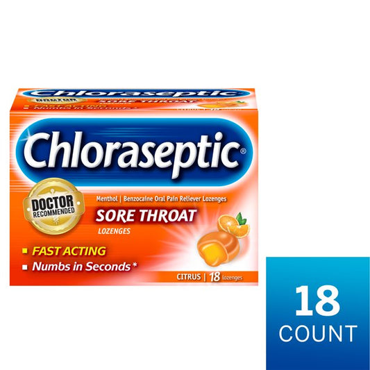 Chloraseptic Sore Throat Citrus 18 lozenges