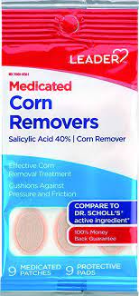 Leader Corn Removers 9 Medicated Patches & 9 Protective Pads