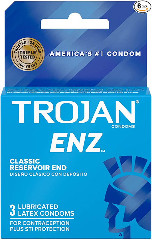 Trojan Enz Classic Reservoir End Condoms 3ct