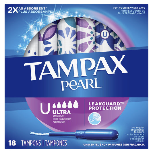Tampax Pearl Ultra Tampons Unscented 18ct