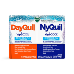 Vicks DayQuil+NyQuil VapoCool Severe Cold/Flu/Congestion (24 coated caplets)