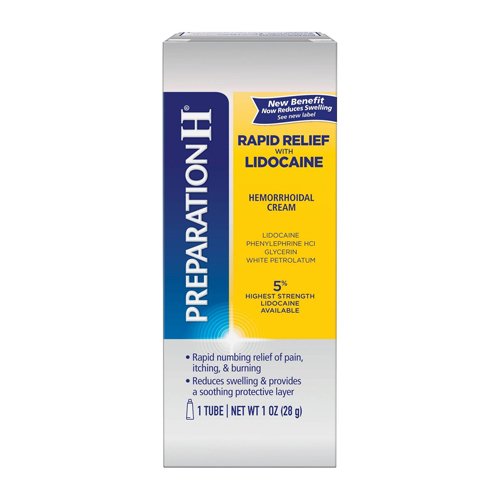 Preparation H Rapid Relief w/ Lidocaine Hemorrhoidal Cream 5% (1 oz)
