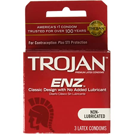 Trojan Enz Classic Reservoir End Without Lubricant Condom 3ct