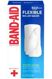 Band-Aid 4" x 2.5 yds Flexible Rolled Gauze
