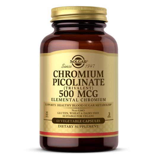 Solgar Chromium Picolinate 500mcg 60capsules