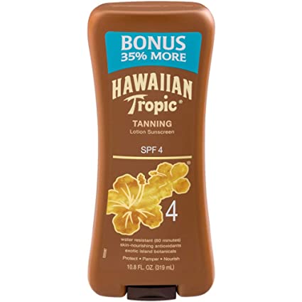 Hawaiian Tropic Island Tanning Lotion Sunscreen SPF 4 10.8oz