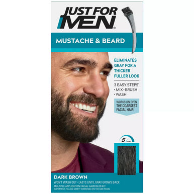 Just For Men Mustache & Beard, Beard Dye Dark Brown M-45