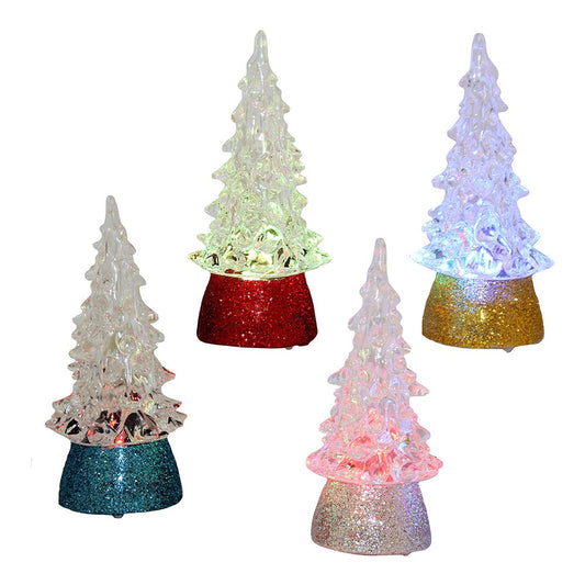 Battery-Operated LED 4" Christmas Trees
