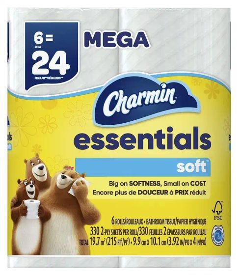 Charmin Essentials Soft Bathroom Tissue 6 Pack