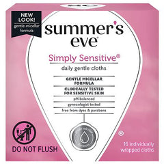 Summer's Eve Simply Sensitive Cloths 16ct
