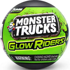 5 Surprise Monster Truck Series 2 Glow Riders Mystery Pack