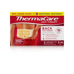 Thermacare Heat Therapy Back & Hip Heatwraps S-M (3 count)