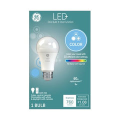 GE LED+ 60-Watt Multi-Color Lightbulb